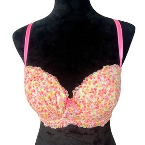 2014 Victoria's Secret Dream Angels Multicolor Floral Lace Bra 34DD